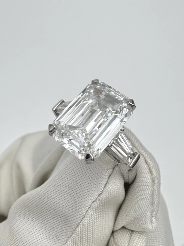 GRAFF EMERALD DIAMOND 6.34 CT D/FLAWLESS RING GR6.34 4