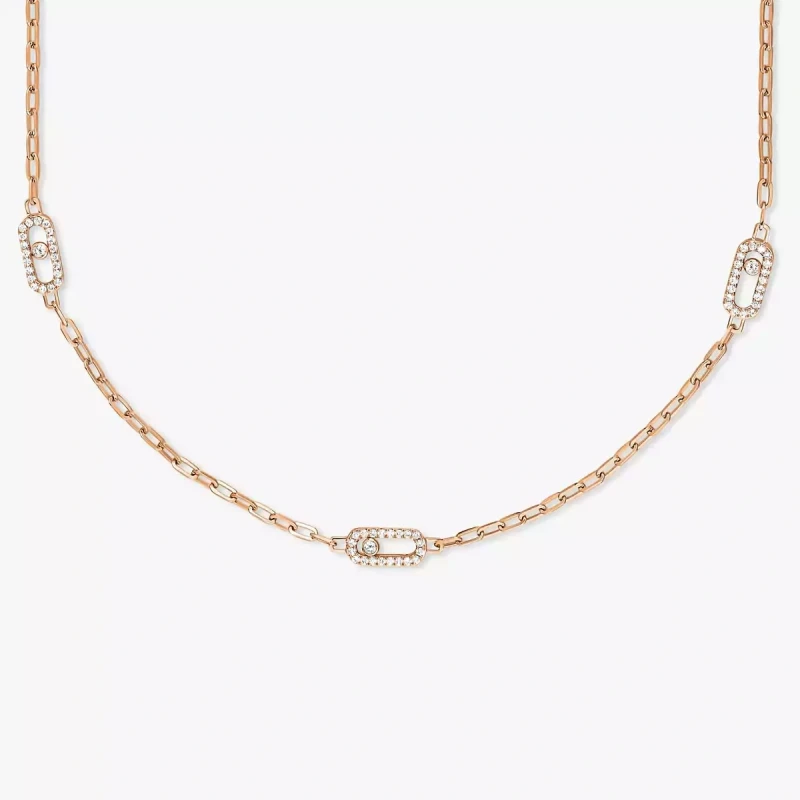 Messika Sautoir Move Uno Collier Diamant Or Rose 07170-PG 3