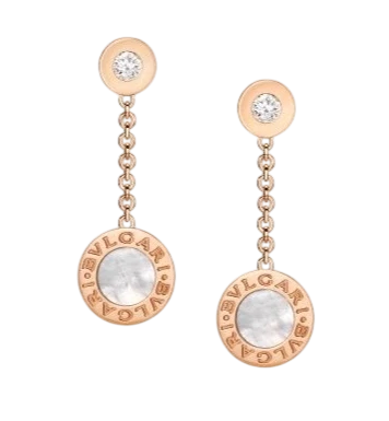 BVLGARI BVLGARI DROP EARRINGS, ROSE GOLD
