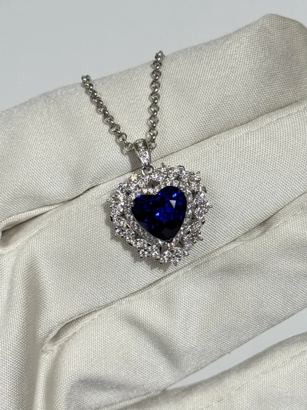 Earrings without a brand SAPPHIRE HEART 5.05 CT PENDANT, ROYAL BLUE NNS5.05 CT 5