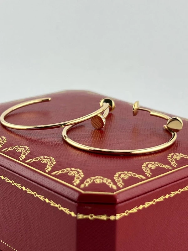 Cartier Juste un Clou hoop earrings, large model, diamonds B8301225 6