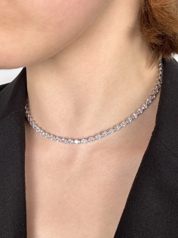 No name OVAL DIAMOND 22.20 CT D-F/VVS-VS NECKLACE (GIA) NN22.20 2