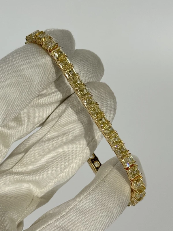 RalfDiamonds DIAMOND 20.63 CT FANCY LIGHT YELLOW/VS BRACELET RDB20.63CT 2