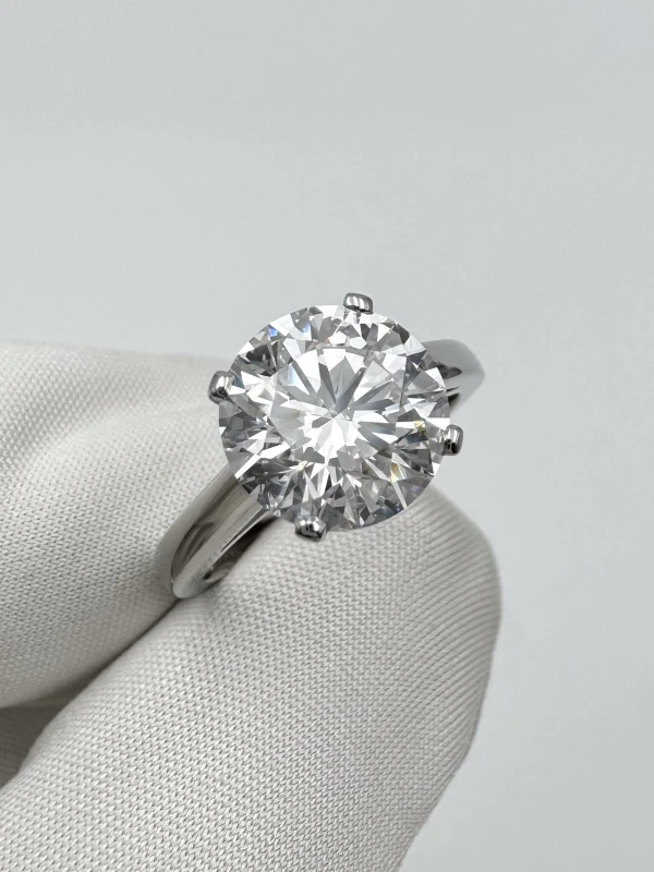 De Beers ROUND DIAMOND 3.08 CT E/VVS1 EXEXEX RING (GIA) DB3.33CT 2