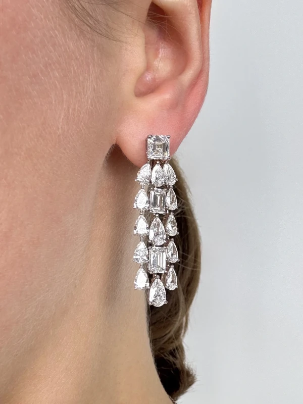 RalfDiamonds MIXCUT DIAMONDS 15.32 CT EARRINGS RFD15.32CT 2