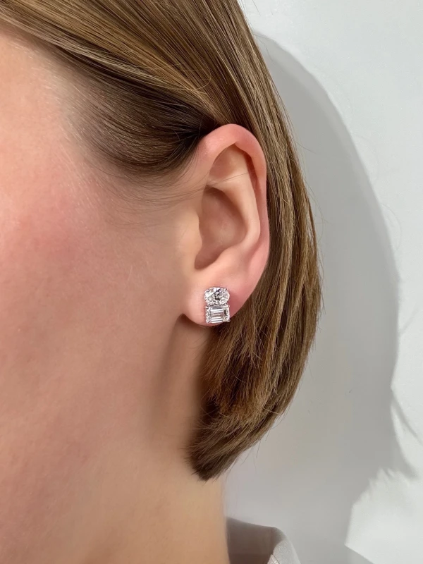 DeRosa DIAMOND 3.41 CT EARRINGS (GIA) E331341B 2