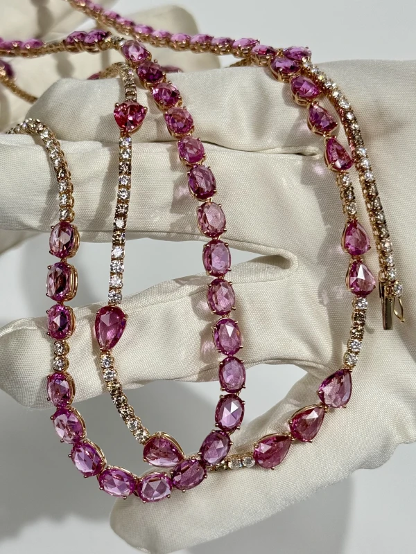 Crivelli PINK SAPPHIRE&DIAMOND SAUTOIR crSautoir 4