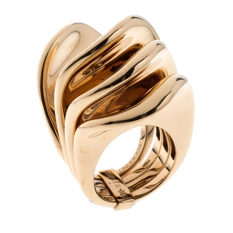 ONDE RING, ROSE GOLD (SIZE 54)