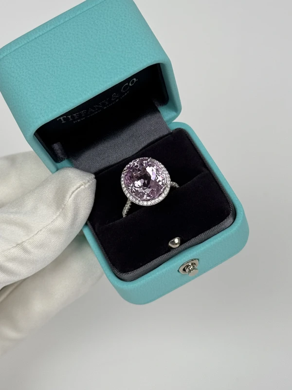 Tiffany & Co SOLESTE RING, KUNZITE 12.02 CT (SIZE 51) TCO12.02 6