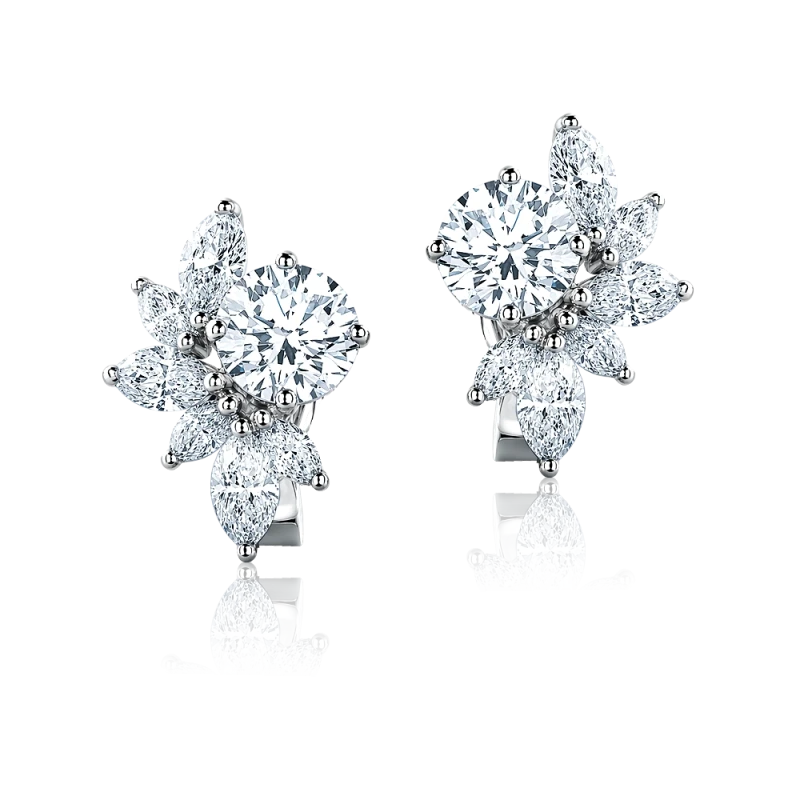ROUND DIAMONDS 2.02 CT EARRINGS