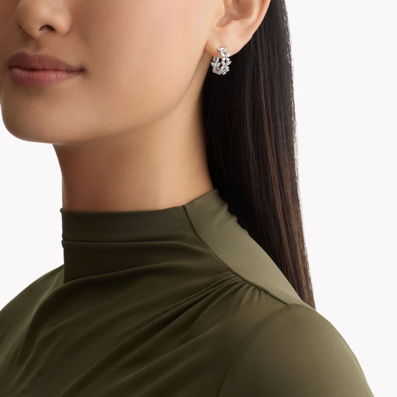 GRAFF Classic Butterfly Diamond Petite Hoop Earrings RGE1982 2