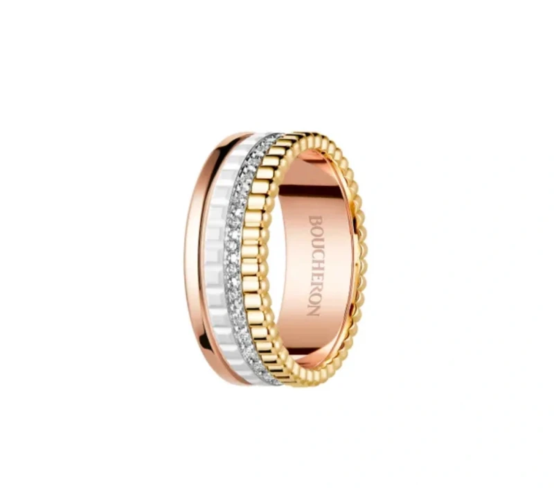 Boucheron QUATRE WHITE EDITION SMALL RING (SIZE 55) JRG01596 1