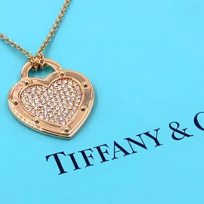 Tiffany & Co Return To Heart Tag Pave Diamond Necklace T&Co Return To Heart 3