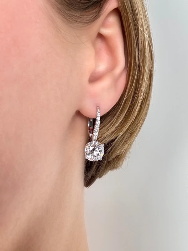Earrings without a brand ROUND DIAMONDS 3.01-3.02 D/FL-IF EARRINGS NN 3.01-3.02 D/FL-IF 2
