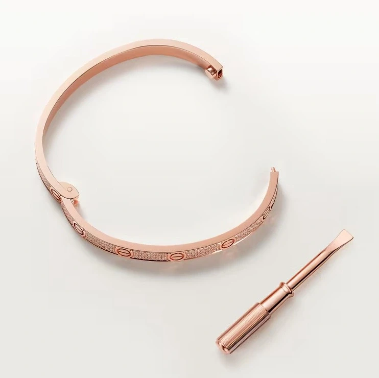 Cartier LOVE bracelet, medium model, paved (SIZE 17) N6736017 3