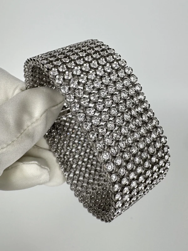 RalfDiamonds WHITE GOLD DIAMOND BRACELET 21.08 CT F-G/VS (SIZE 18) RD050125 2