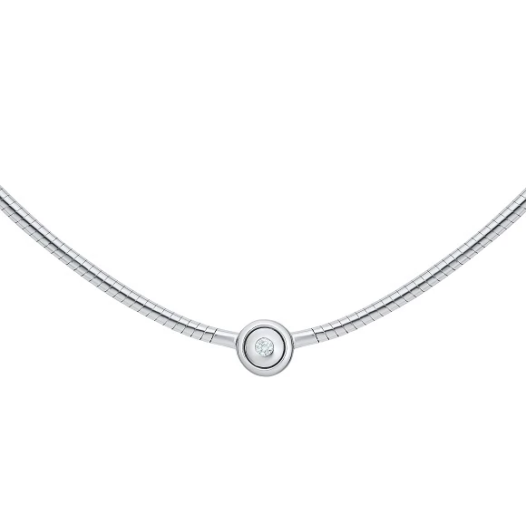 NECKLACE WITH DIAMOND, WHITE GOLD