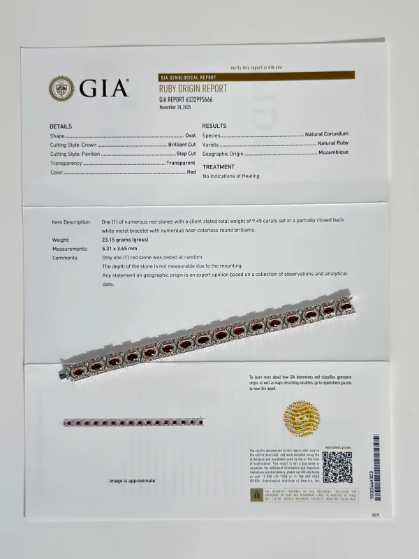 Earrings without a brand OVAL RUBY 9.45 CT BRACELET RUBY 9.45 CT 5