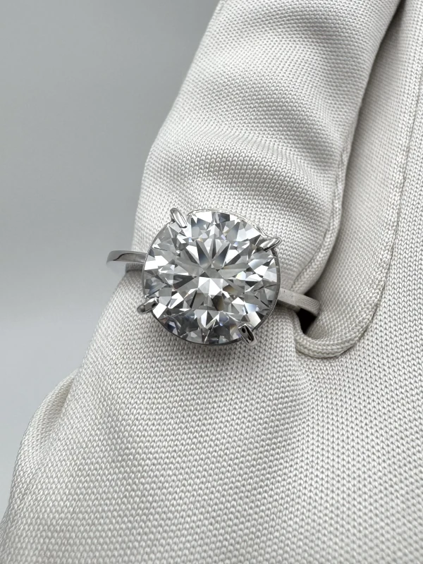 Earrings without a brand ROUND DIAMOND 4.16 CT E/VS1 RING (GIA) NN4.16E/VS1 4