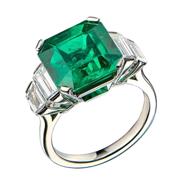 Bvlgari COLOMBIA EMERALD 5.84 CT DIAMOND RING BV.EM5.84 CT 1