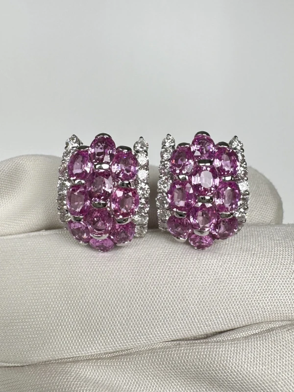 ADLER. PINK SAPPHIRE AND DIAMONDS EARRINGS AE1123 3