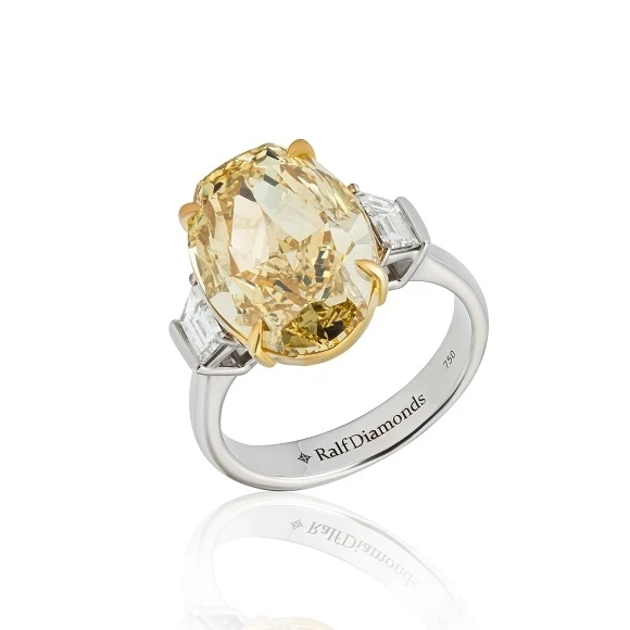 СЕРЬГИ NO NAME DIAMOND RING 7.08 СТ FANCY YELLOW/VS1 7.08 СТ FANCY YELLOW/VS1