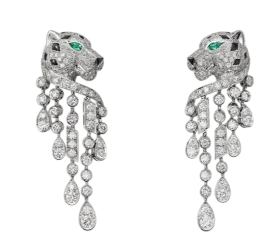 Panthère de Cartier earrings, large model, paved