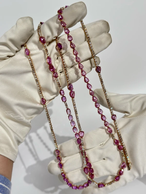 Crivelli PINK SAPPHIRE&DIAMOND SAUTOIR crSautoir 5