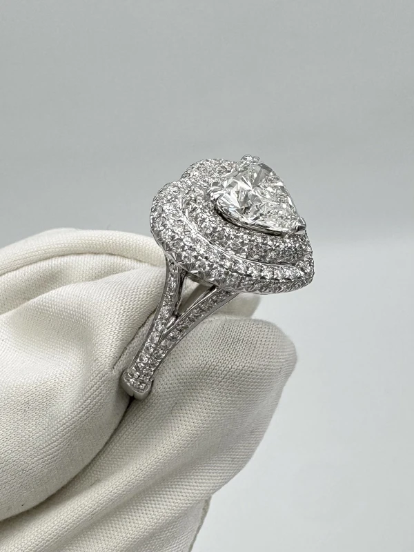 Earrings without a brand HEART DIAMOND 3.03 CT G/VS2 RING (GIA) NN3.03g/vs2 6