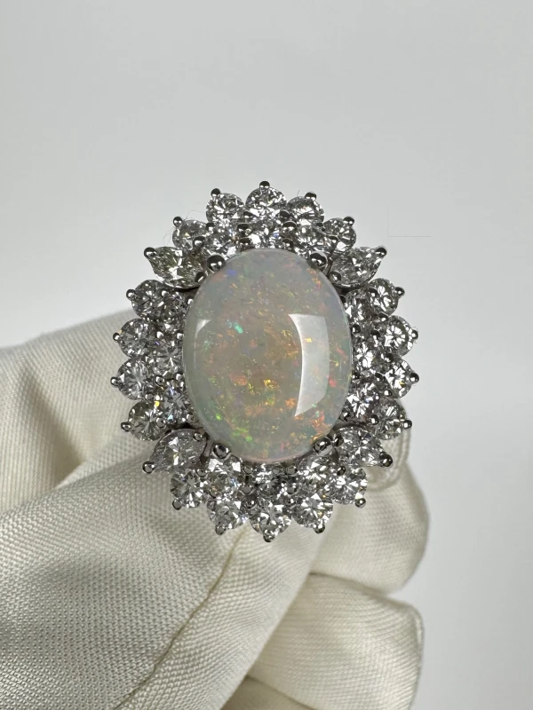 RalfDiamonds OPAL AND DIAMOND RING (SIZE 54) RDR613 2