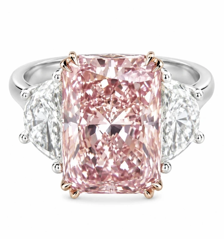 DIAMOND 4.05 CT FANCY VIVID PINK*/VVS1 RING (GIA)