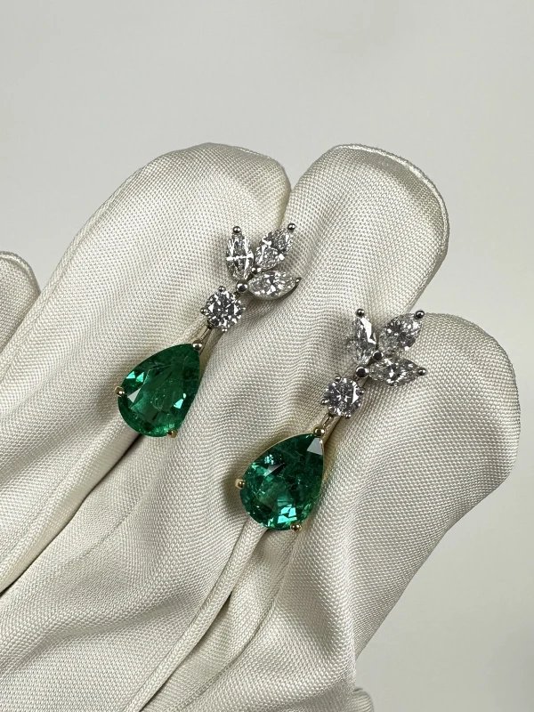СЕРЬГИ NO NAME EMERALD PEARS 2.35-2.00 CT EARRING EM 2.35-2.00 CT 5