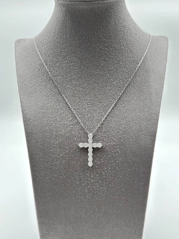 DeRosa ROUND DIAMOND 3.35 CT F-H/VVS CROSS PENDANT C351182 2