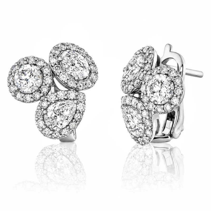 MIXCUT 3.93 CT CT EARRINGS
