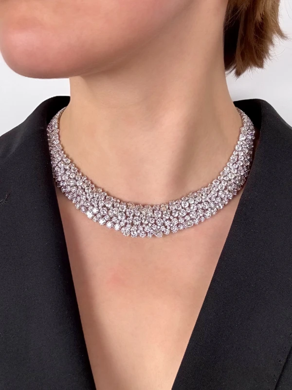No name ROUND DIAMONDS 66.70 CT NECKLACE NN66.70 ct 2