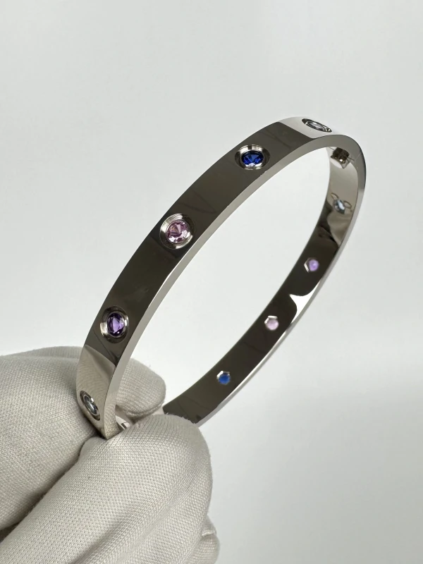 Cartier LIMITED EDITION LOVE BRACELET, SAPPHIRES (SIZE 17) B6093417 3