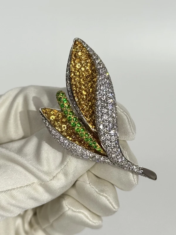 RalfDiamonds БРОШЬ С БРИЛЛИАНТАМИ И САПФИРАМИ RalfDiamonds 3