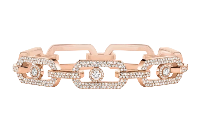 So Move XL Pavé Bracelet Diamant Or Rose
