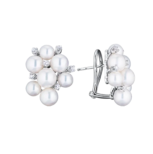 PEARL EARRINGS MADE OF WHITE GOLD