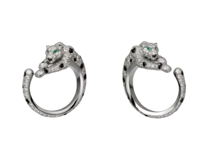 Panthère de Cartier hoop earrings, paved