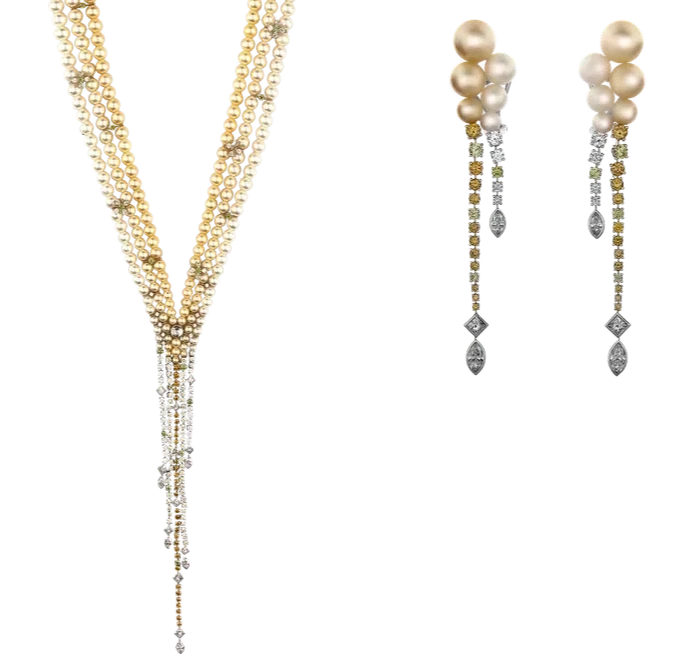 Мikimoto  PEARL AND DIAMOND SET MK4215 1