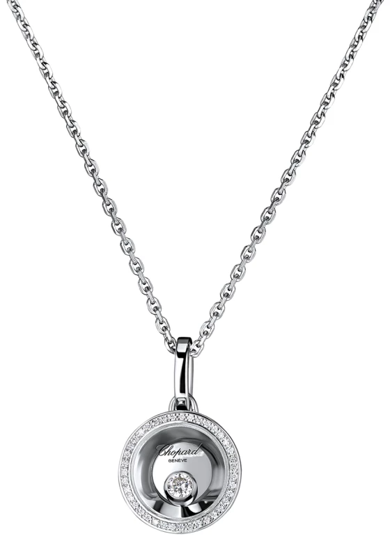 Chopard White Gold Round Diamond Pendant