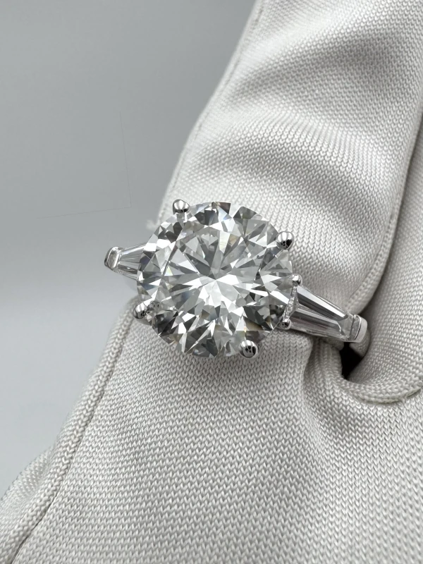 No name ROUND DIAMOND 4.08 CT J/SI2 RING (SIZE 52) GIA EXEXEX NN4.08CT J/SI2 5