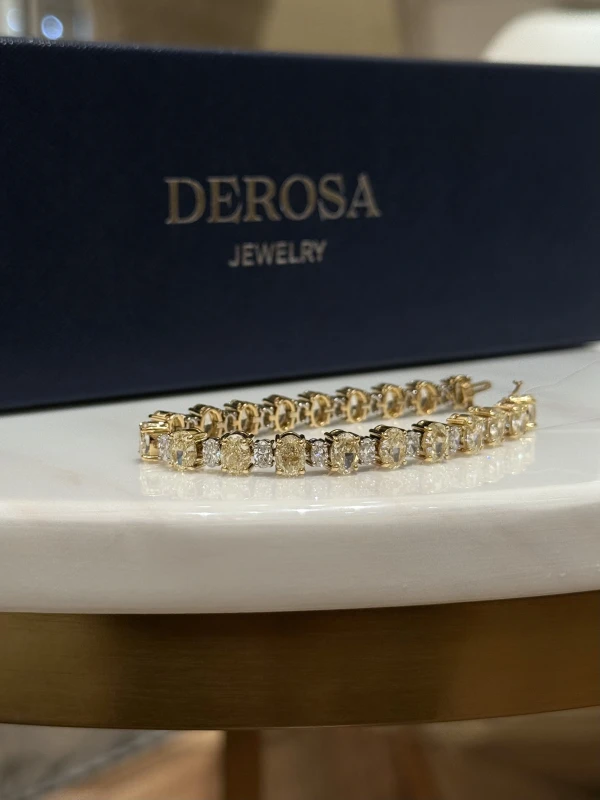 DeRosa OVAL DIAMOND TENNIS BRACELET 24.58 CT B244320 4