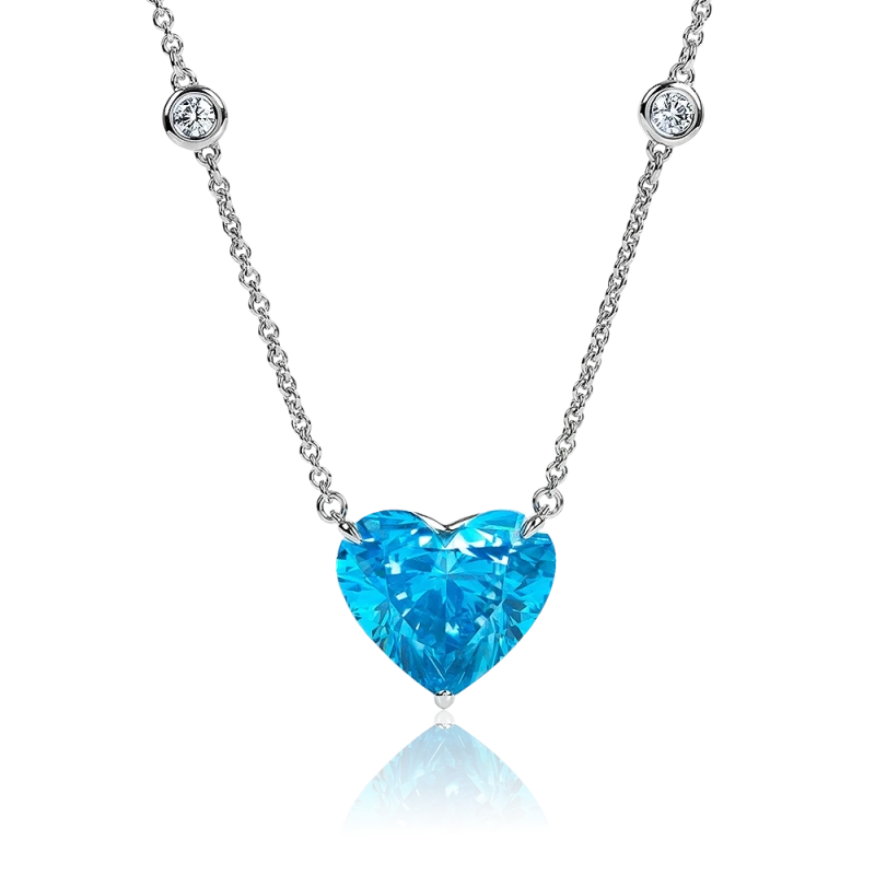 СЕРЬГИ NO NAME HEART DIAMOND 13.25 CT FANCY VIVID GREENISH BLUE/VVS2 SET (GIA) NN13.25 CT 2