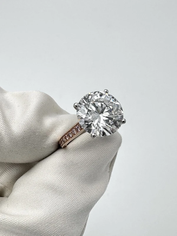 Graff FLAME PLATINUM & ROSE GOLD DIAMOND RING 6.10 CT D/VS1 (SIZE 48) RPVP01 3