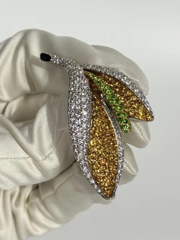 RalfDiamonds БРОШЬ С БРИЛЛИАНТАМИ И САПФИРАМИ RalfDiamonds 4