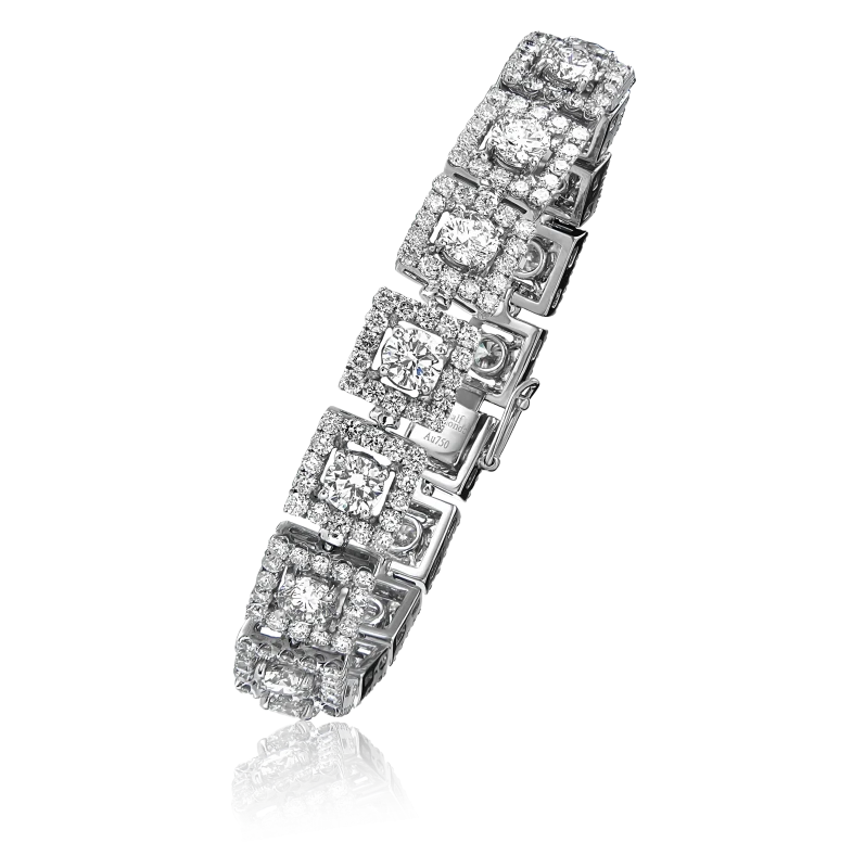 ROUND DIAMOND 11.66 CT BRACELET (SIZE 18)