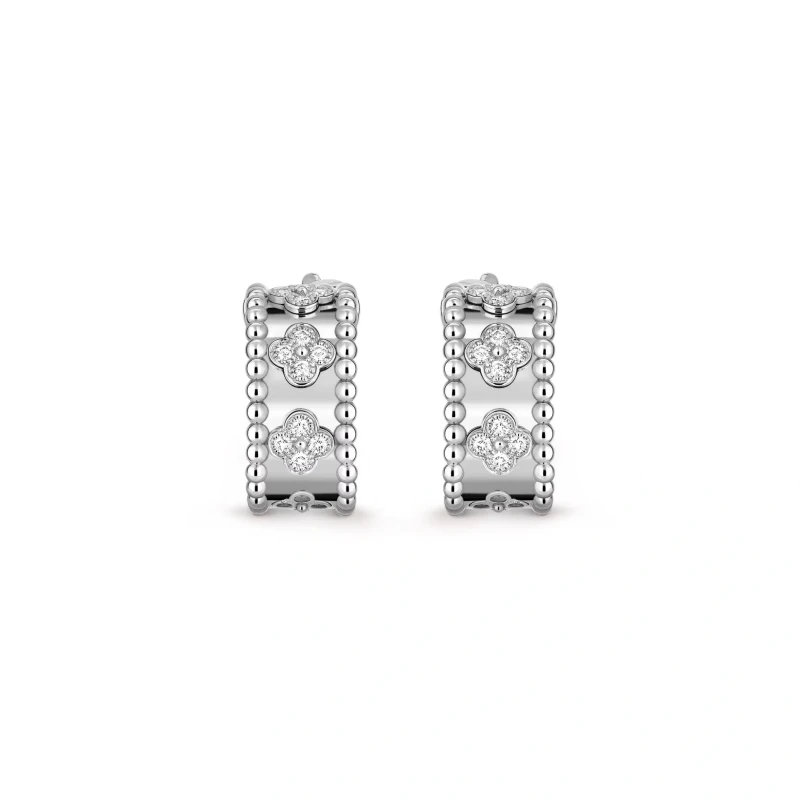 Van Cleef & Arpels. Perlée clovers hoop earrings VCARO2ML00 2