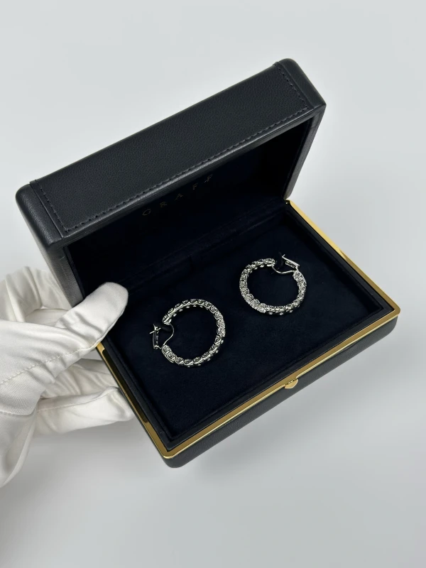 Graff HOOP DIAMONDS EARRINGS 11.86 CT GRE601-5979 6